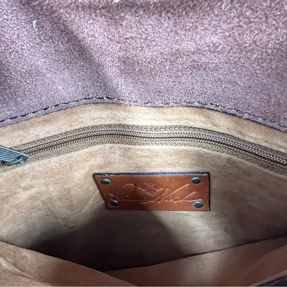 Patricia Nash Beaumont Flap Brown Crossbody Vintage Distressed Leather *READ - Picture 9 of 15